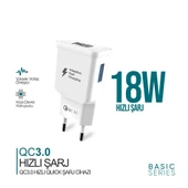 Phixi QCH202 Basic 12V / 3A Qualcomm 3.0 Hızlı Şarj Adaptörü thumbnail 1