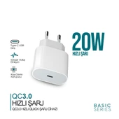 Phixi QCH220 Basic 20W Qualcomm 3.0 Hızlı Şarj Adaptörü thumbnail 1