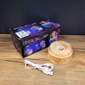Yonca Tasarımlı USB Dönen Cam Küre thumbnail 3