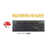 A4 Tech KM720 F Kablolu Klavye Siyah USB thumbnail 1