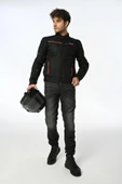 LS2 SHADOW MAN JACKET SİYAH KIRMIZI MONT thumbnail 6