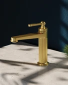 Lidya Lavabo Armatürü Brush Gold thumbnail 3