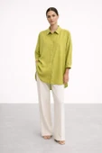 Nuss 3001 Oversize Basic Gömlek OLİVE thumbnail 1