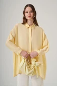 Nuss 3001 Oversize Basic Gömlek Vanilin thumbnail 5