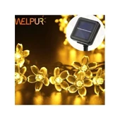 Solar Çiçekli Dekoratif 30 Led Bahçe Lambası thumbnail 1