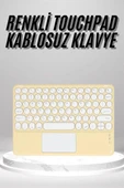 Touchpad Uyumlu Bluetooth Klavye Slim Kablosuz Wifi Q Klavye thumbnail 2