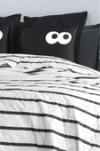 Kapitone Yatak Örtüsü Seti Çift Kişilik Funny Siyah thumbnail 3