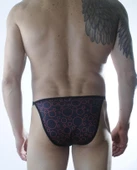 Erkek Metalli Daire Desenli Slip thumbnail 2