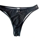Erkek Biyeli Siyah Transparan Brazillian Slip thumbnail 1