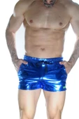 Erkek Mavi Lame Short thumbnail 1