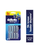 Gillette Sensor3+ Comfort 8'li Yedek Bıçak Başlığı thumbnail 2