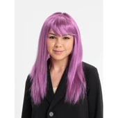Rose Pembe Düz Kesim Peruk thumbnail 1