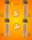 Ahşap Bohem Ayak 15 cm ( 4 ADET ) thumbnail 1