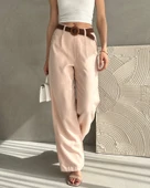 Beli Kemerli Keten Pantolon thumbnail 4