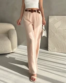 Beli Kemerli Keten Pantolon thumbnail 1