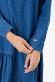 invee Kot Elbise 7162 LACİVERT thumbnail 5