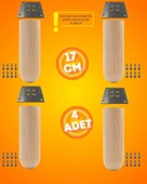 Ahşap Bohem Ayak 17 cm ( 4 ADET ) thumbnail 1