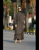 Misswhence Yelekli Elbise 39815 kahve thumbnail 1