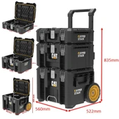 CAT DA41005 HYPER STACK 3’Lü Tekerlekli Kilitli Takım Çantası Seti thumbnail 3
