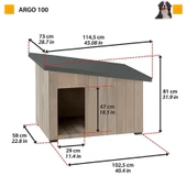 Ferplast Argo 100 Ahşap Köpek Kulübesi thumbnail 2