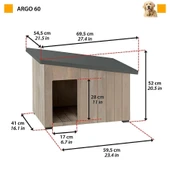 Ferplast Argo 60 Ahşap Köpek Kulübesi thumbnail 2