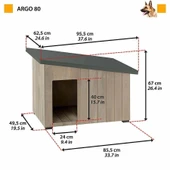 Ferplast Argo 80 Ahşap Köpek Kulübesi thumbnail 2