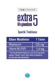 Tabvitamins Extra5 Magnesium 60 Kapsül thumbnail 3