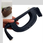 Çanta Aksesuar 25 cm Suni Derili Lacivert  Renk Gizli Çanta Bursu Yeni Model thumbnail 1