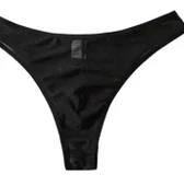 Erkek Biyeli Siyah Transparan Brazillian Slip thumbnail 2