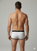 Erkek Beyaz Biyeli File Boxer thumbnail 2