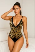 Leopar Desenli Dantel Body V2901 thumbnail 1