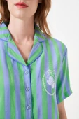 PJS 29043 Kadın Düğmeli Pijama Takımı thumbnail 3