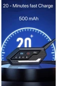Bt62 Motosiklet Kask Kulaklığı Bluetooth Intercom 2 Intercom Bağlantılı thumbnail 6