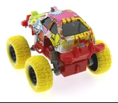Die Cast Çizgi Film Desenli Sarı Teker Araba thumbnail 5