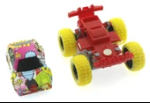 Die Cast Çizgi Film Desenli Sarı Teker Araba thumbnail 2