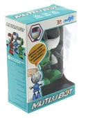 Dekoratif Sesli Işıklı Mini Sevimli Yeşil Robot thumbnail 6