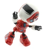 Dekoratif Sesli Işıklı Mini Sevimli Kırmızı Robot thumbnail 4
