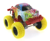 Die Cast Batik Desenli Sarı Teker Araba thumbnail 1