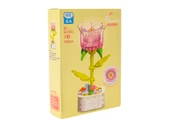 Building Block Flower 132 Parça Lila Gül thumbnail 3