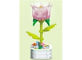 Building Block Flower 132 Parça Lila Gül thumbnail 4