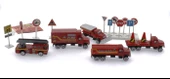 Die Cast Metal 20 Parça İtfaiye Seti - Tankerli thumbnail 3
