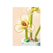 Building Block Flower 134 Parça Sarı Orkide thumbnail 4