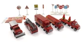 Die Cast Metal 20 Parça İtfaiye Seti - Tankerli thumbnail 4