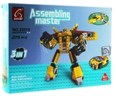 Ausini Assembling Master 3 in 1 273 Parça Sarı Dönüşen Robot thumbnail 2