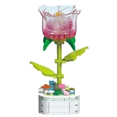 Building Block Flower 132 Parça Lila Gül thumbnail 1
