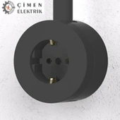 Antrasit Topraklı Priz Sıva Üstü thumbnail 2