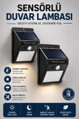 Solar Sensörlü Duvar Lambası Bahçe Lamba 20 Led Işık thumbnail 1
