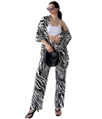 Alt Üst Takım Kimono- Zebra  Desenli thumbnail 2
