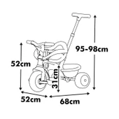7600740419 Be Move Comfort Tricycle Pink thumbnail 3