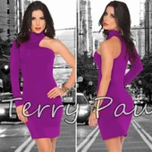 Terry Pau TP101061 Asimetrik Mini Elbise thumbnail 2